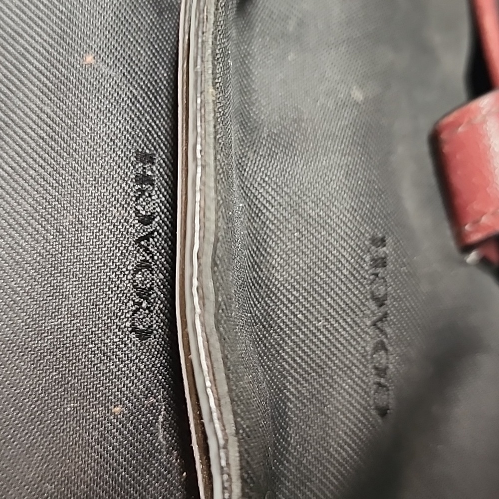 Coach Vintage Amazing XL Unisex Minimalist Burgundy Leather Backpack Rare Find - Picture 9 of 12